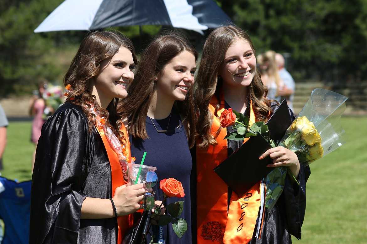 (Photo by ALY DE ANGELUS) 
 Priest River Lamanna High School celebrated their senior students in a socially distanced, COVID-19 approved graduation on July 11 at 10 a.m. PRLHS held the final graduation of the season, and the only school in Bonner County to have wait for a "traditional" outdoor-style event.