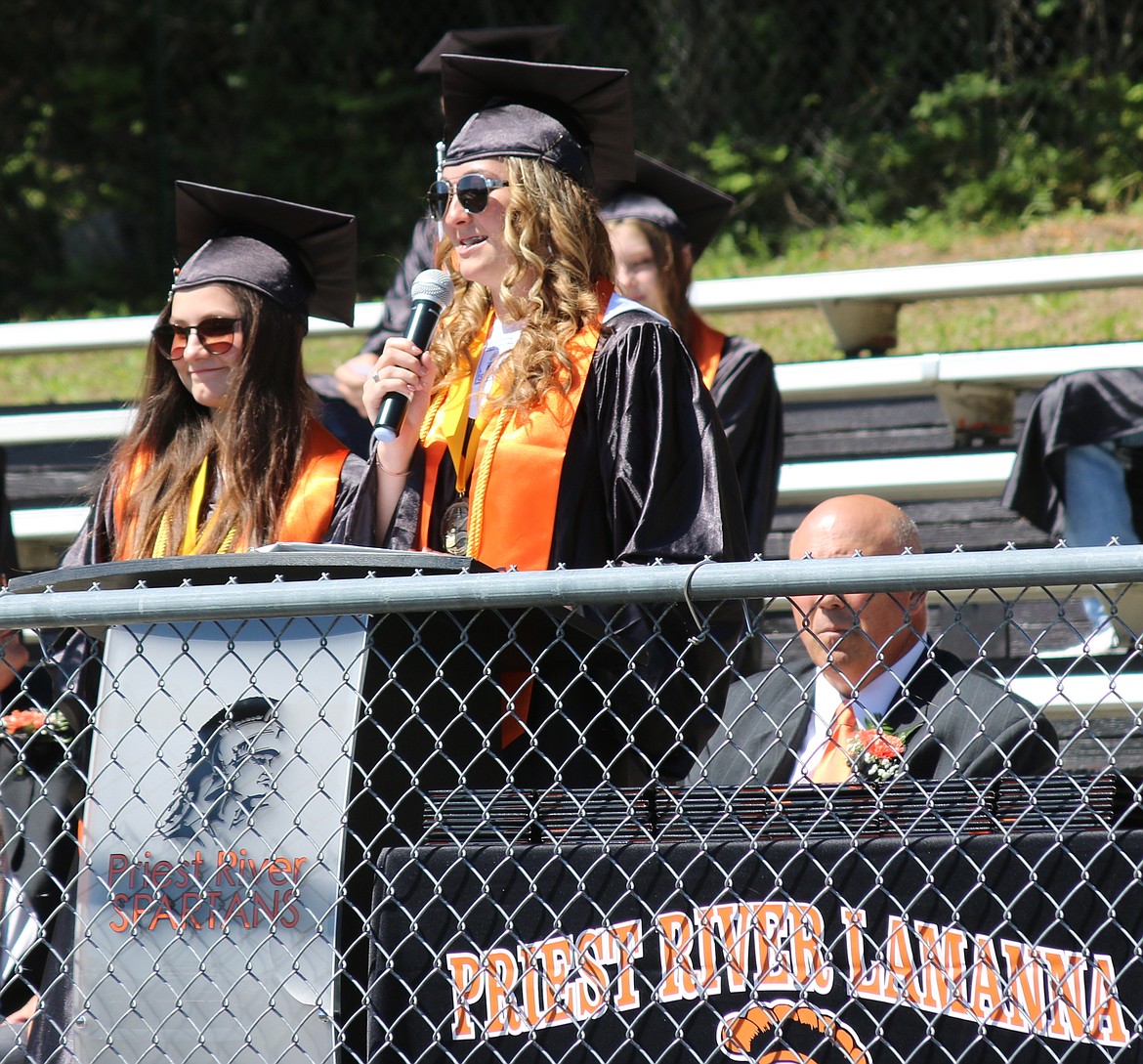 (Photo by ALY DE ANGELUS) 
 Priest River Lamanna High School celebrated their senior students in a socially distanced, COVID-19 approved graduation on July 11 at 10 a.m. PRLHS held the final graduation of the season, and the only school in Bonner County to have wait for a "traditional" outdoor-style event.