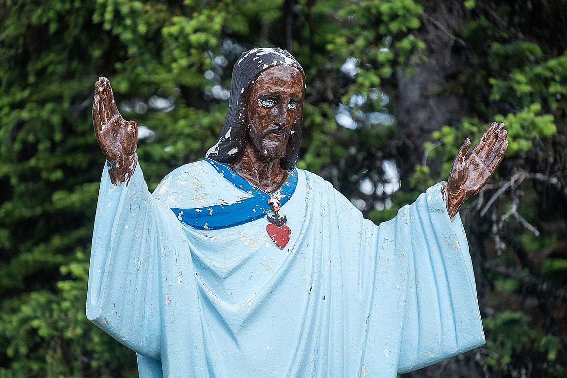 The Jesus statue near Chair 2 on Whitefish Mountain Resort was vandalized, presumably over the weekend.