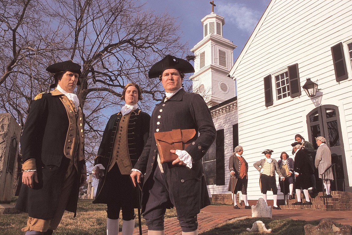 GOOGLE IMAGES 
 Recreation photo of Patrick Henry at St. John’s Episcopal Church in Richmond, Va., where he made his famous “Give me liberty or give me death” speech.