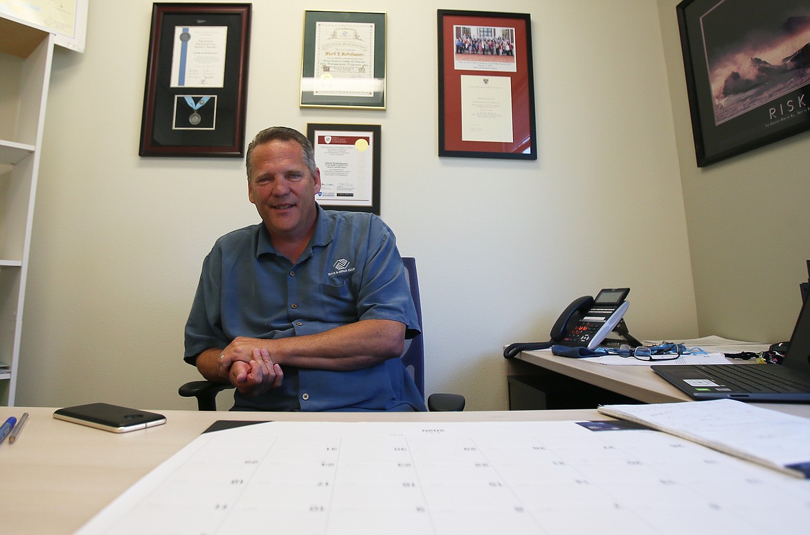 On July 1, Mark Kuhnhausen stepped into the role of executive director for the Boys and Girls Club of Kootenai County, which comprises the Lola and Duane Hagadone Center in Coeur d’Alene and the Jordan Johnson Center in Post Falls. He is seen here in his office on Thursday.