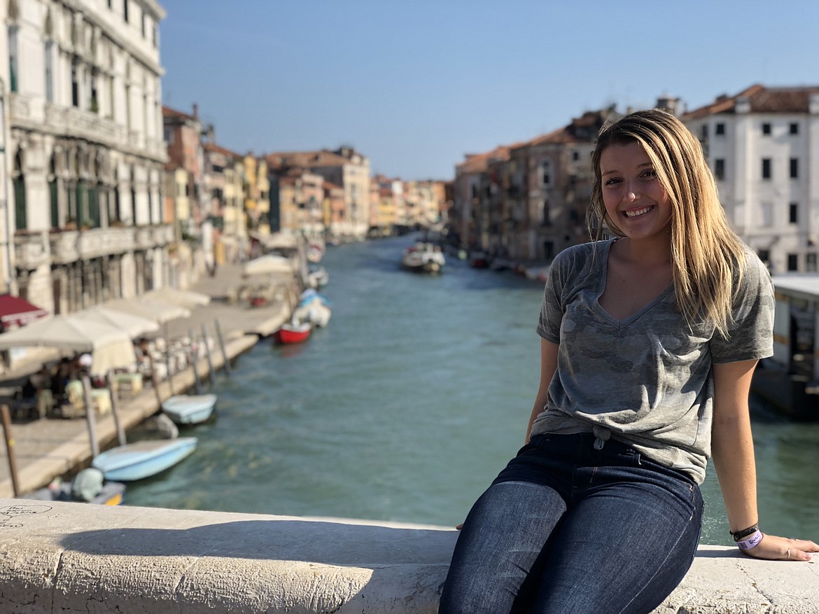 SHS grad, Sage Saccomno, pictured above during her year studying abroad, was awarded Bonner County Democrats’ Erik Bruhjell Memorial Scholarship.