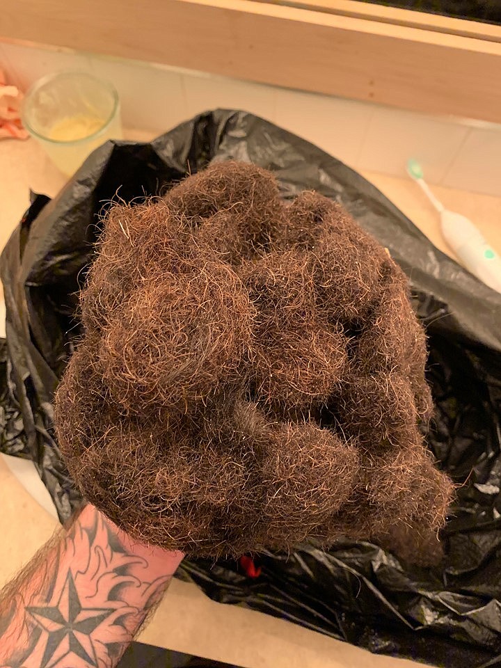 Courtesy photo
Kenny McAnally’s 14-year collection of beard hairballs.