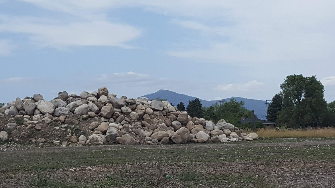 A pile of big boulders in west Post Falls. A surefire sign of new construction.