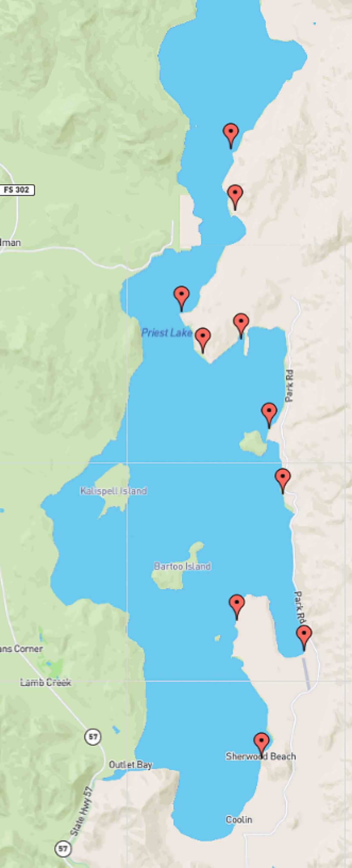 This screenshot of the Corbett Bottles auction site shows the property auctioned off on Priest Lake on Saturday. The Idaho Department of Lands  auctioned 18 state-owned lake front lots at Priest Lake for deeded ownership during a public, oral auction Saturday in Coeur d’Alene. The land sales by the Idaho Department of Lands generated $11,754,720 for the 18 properties.