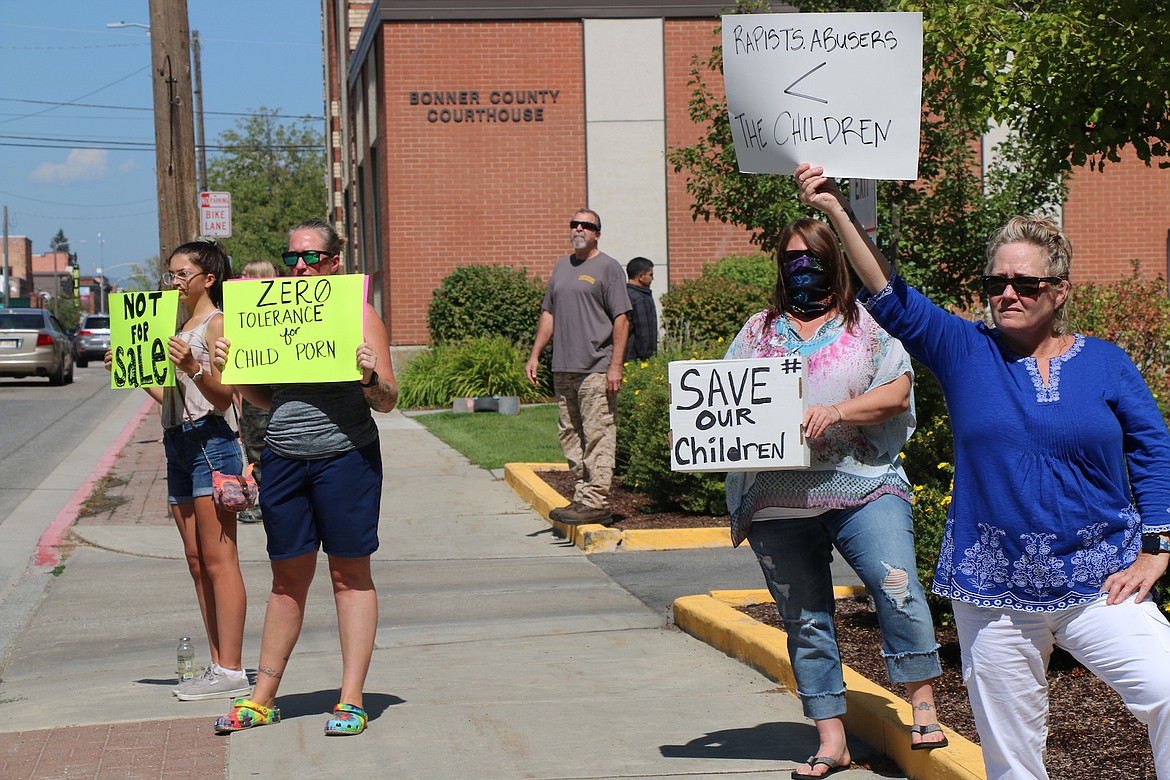 Protesters take issue with a jail sentence imposed in a sexual exploitation case.