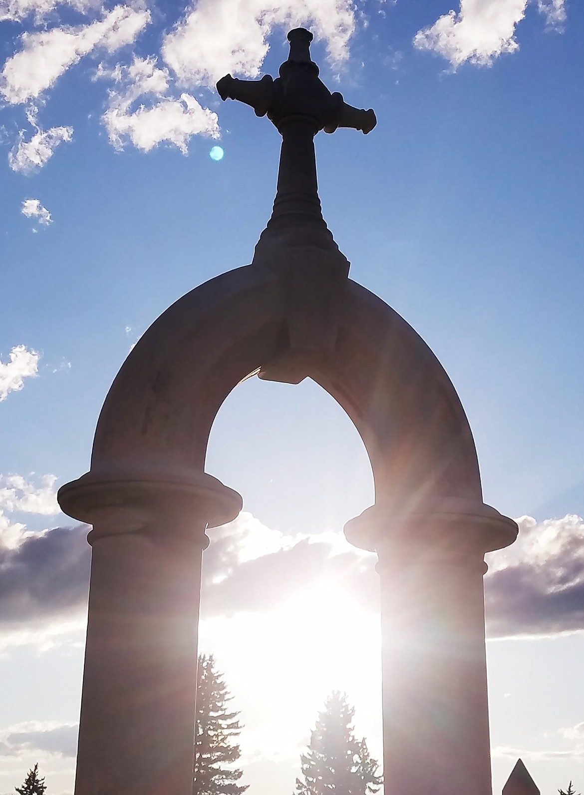 “Faith is the bridge between where I am and where God wants me to be.” (Unknown) writes Trina Johnson in sharing this Best Shot through a recent Facebook post asking readers to share their favorite photos. Johnson said the photo was taken at St Patrick’s Cemetery in Butte, Mont.
If you have a photo that you took that you would like to see run as a Best Shot or I Took The Bee send it in to the Bonner County Daily Bee, P.O. Box 159, Sandpoint, Idaho, 83864; or drop them off at 310 Church St., Sandpoint. You may also email your pictures in to the Bonner County Daily Bee along with your name, caption information, hometown and phone number to bcdailybee@bonnercountydailybee.com.