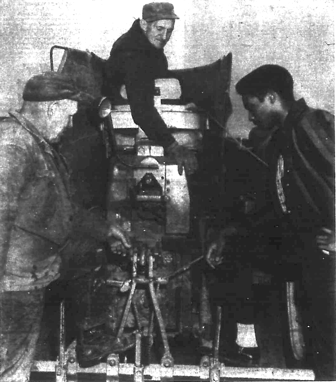 This photo, published by the Herald on March 17, 1964, shows Robert Williams, right, returning to the farm with John Zirker, left, and J.J. Zirker, center, just a day after being released from custody.
