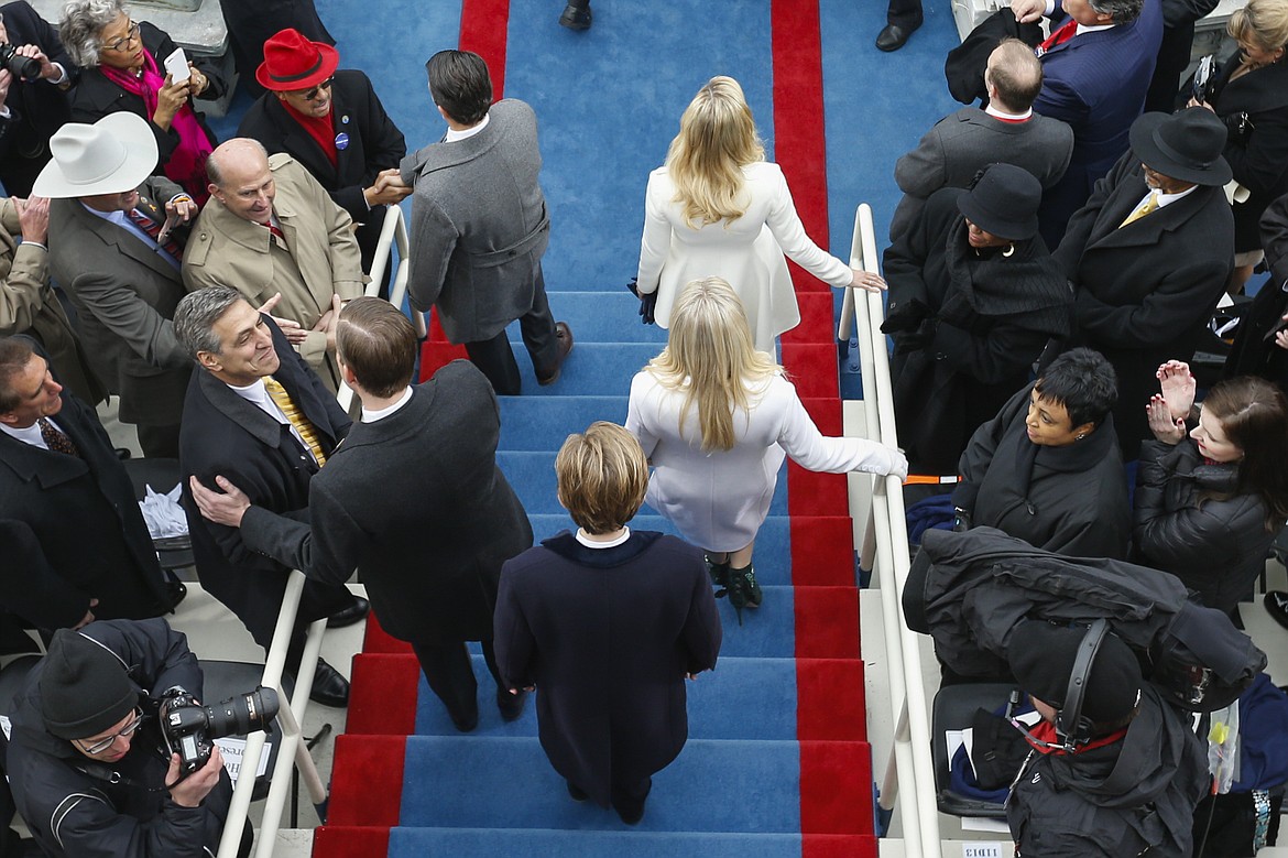 The children of President-elect Donald Trump arrive during the 58th Presidential Inauguration at the U.S. Capitol in Washington, Friday, Jan. 20, 2017. (AP Photo/Carolyn Kaster)