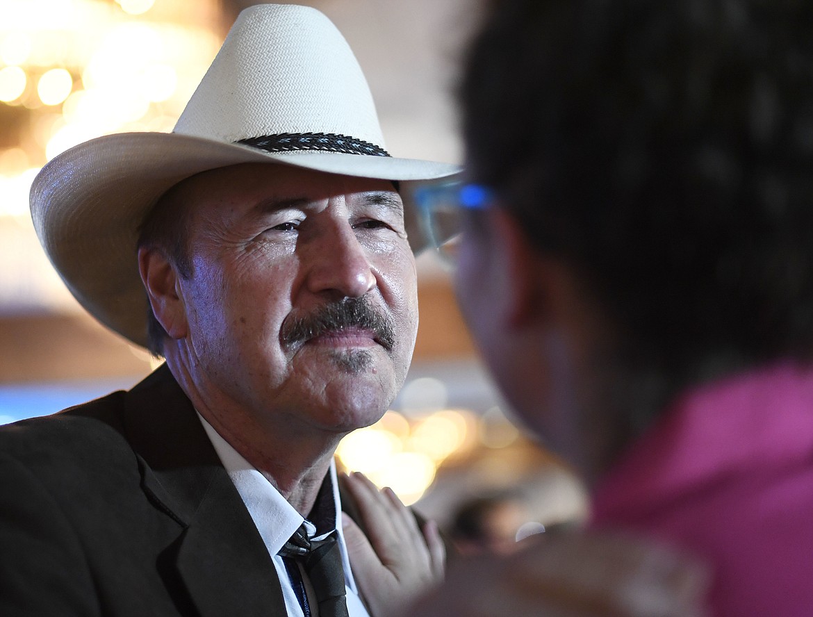 Democratic candidate Rob Quist is consoled by a supporter after his concession speech after losing Montana&#146;s only U.S. House seat to Republican candidate Greg Gianforte at the DoubleTree Hotel, Thursday night, May 25, 2017, in Missoula, Mont. Democrats had hoped Quist, a musician and first-time candidate, could have capitalized on a wave of activism following President Donald Trump&#146;s election. (Tommy Martino/The Missoulian via AP)