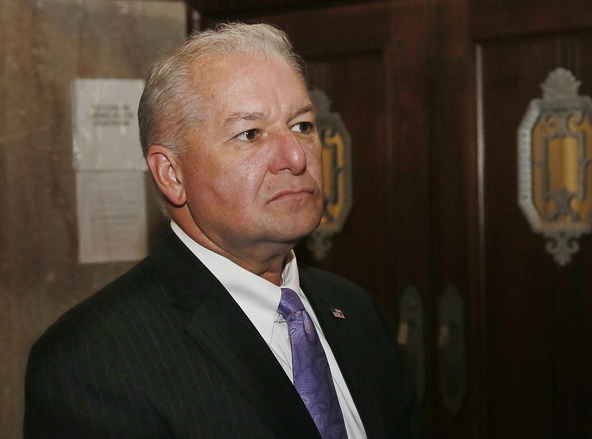 FILE - In this Aug. 10, 2016 file photo, David Prater, Oklahoma County District Attorney, talks to the media in Oklahoma City. Prater, the top prosecutor in Oklahoma's largest county, said he's favorably inclined toward the &#147;crime victims&#146; bill of rights,&#148; dubbed Marsy's Law proposal, which will appear on the state ballot in 2018. (AP Photo/Sue Ogrocki, File)