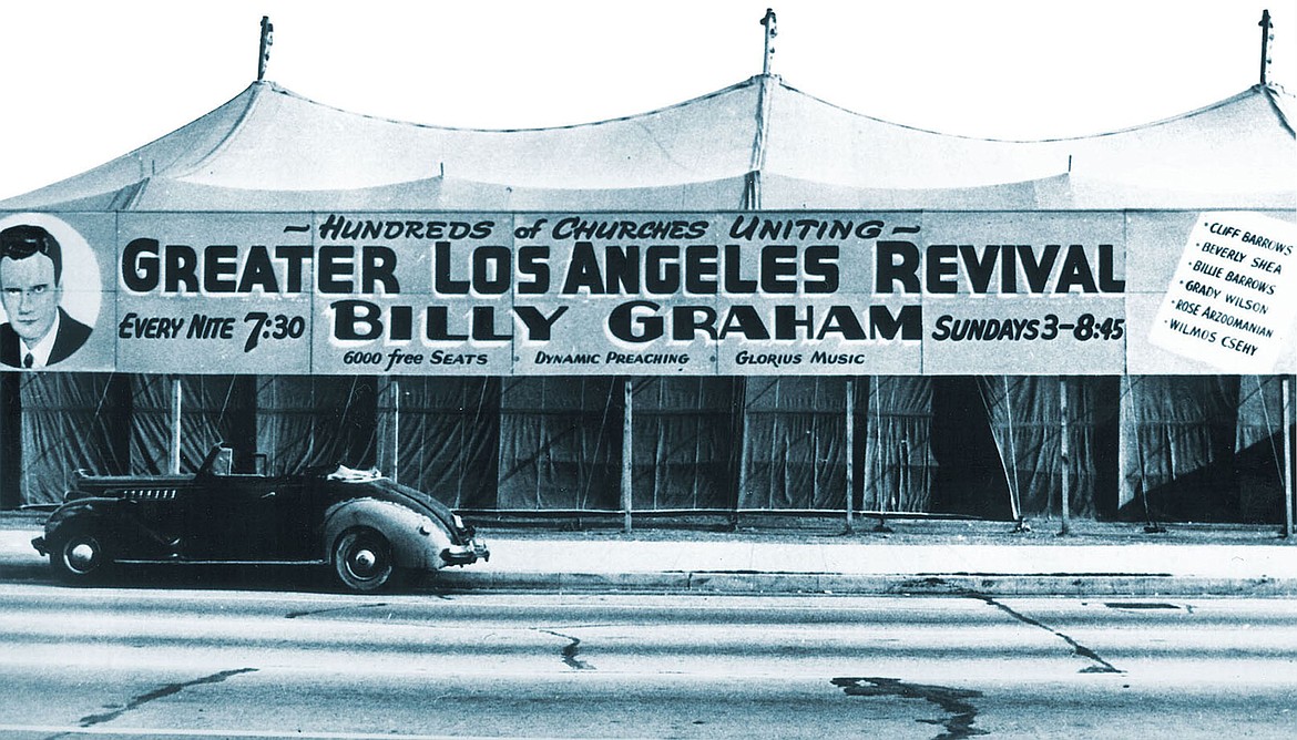 Billy Graham's 1949 Los Angeles revival tent. (Graham archive/TNS)