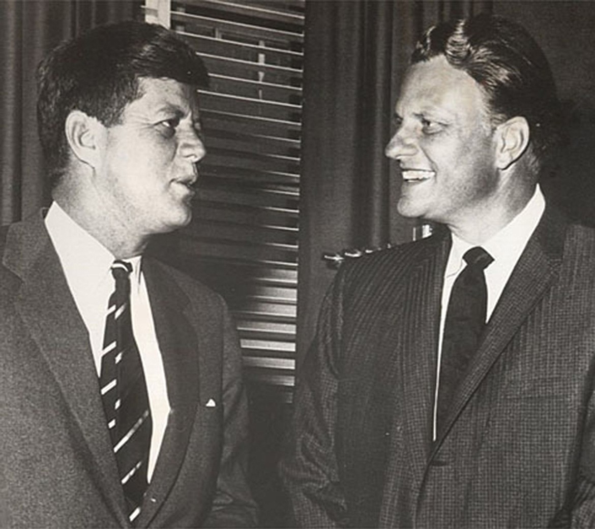 Billy Graham and President John F. Kennedy in October 1966. (Handout/Charlotte Observer/TNS)