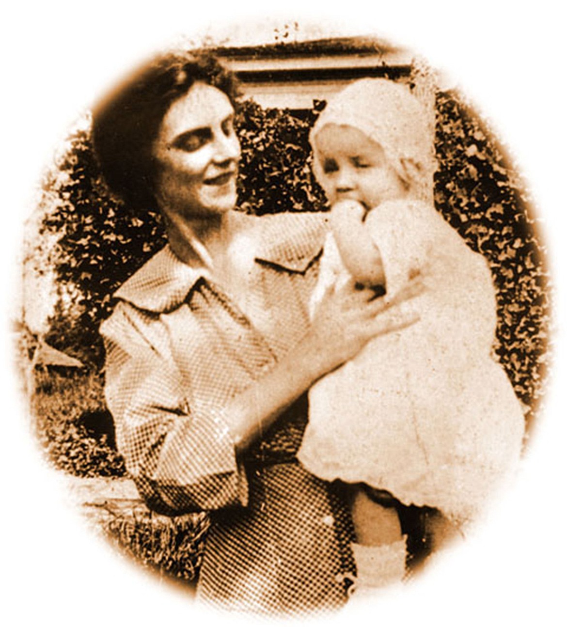 Billy Graham at 6 months old with his mother, Morrow, at the family farm. (Graham archive)