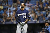 Brewers OF Domingo Santana traded to Seattle for Ben Gamel