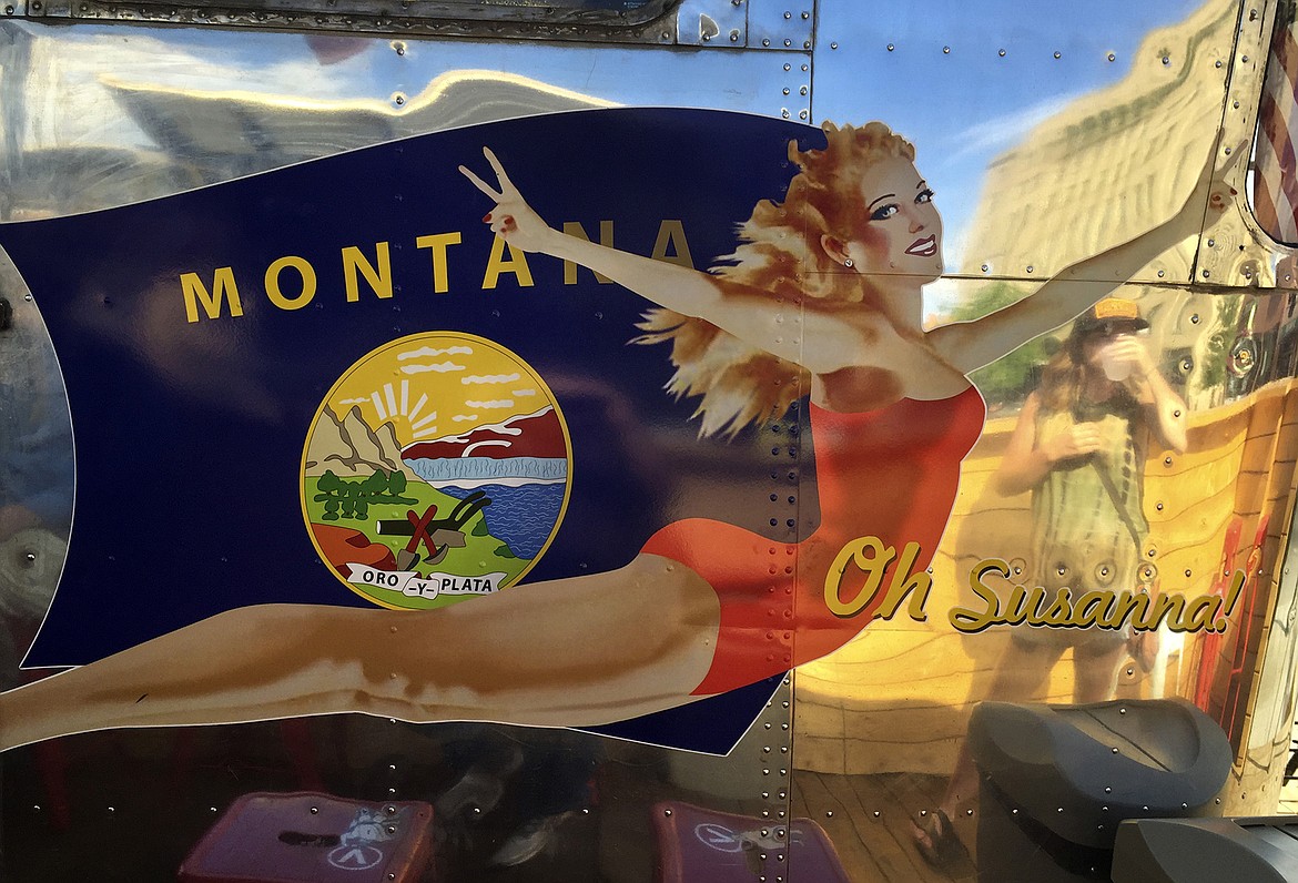 The aluminum sides of the Victory Taco trailer in the parking lot of the new Lark Hotel on July 20, 2015, in Bozeman, Mont. (Mark Boster/Los Angeles Times/TNS)