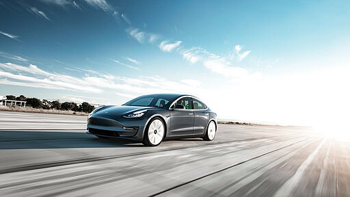 This photo provided by Tesla Motors shows the Tesla Model 3, one of Edmunds' top-rated electric vehicles.  (Courtesy of Tesla Motors via AP)