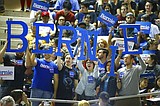 The Latest: Sanders goes hard after last rival standing