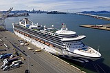Infected cruise ship unloads passengers in California