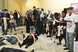 Medicaid expansion supporters block Kansas Senate entrance