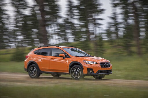 This photo provided by Subaru shows the Subaru Crosstrek, a small SUV. (Courtesy of Subaru of America via AP)