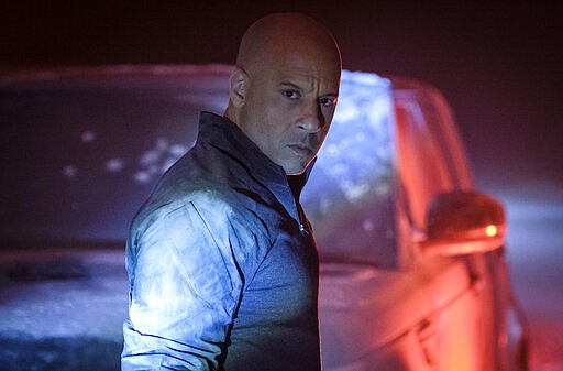 This image released by Columbia Pictures shows Vin Diesel in a scene from &quot;Bloodshot.&quot; (Graham Bartholomew/Sony/Columbia Pictures via AP)