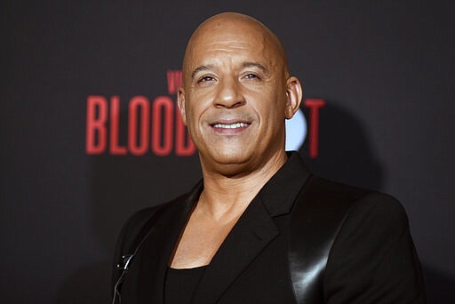 Vin Diesel attends the LA premiere of &quot;Bloodshot,&quot; at the Regency Westwood Theatre, Tuesday, March 10, 2020, in Los Angeles. (Photo by Richard Shotwell/Invision/AP)