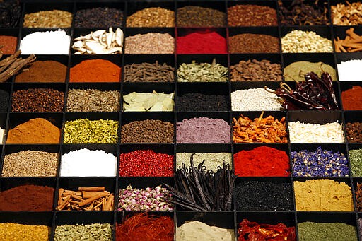 FILE - In this July 11, 2006, file photo, a display of spices lends color to a section of the Fancy Food Show in New York City. Doctors are reporting that people infected with the pandemic virus may lose their sense of smell and perhaps taste. Virus infection is already a known cause of smell loss, and in some cases it can be permanent. But in cases of the pandemic virus, it looks more like a temporary effect. (AP Photo/Seth Wenig, File)