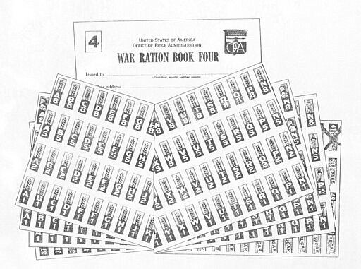 FILE - This Sept. 17, 1943, file image shows the war ration book four, issued by the office of price administration. Not since World War II when people carried Ration Books with stamps that allowed them to purchase meat, sugar, butter, cooking oil and gasoline has the entire nation been asked to truly sacrifice for a greater good. (AP Photo, File)