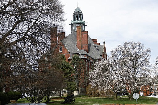 The Glen Mills Schools is seen, Friday, March 27, 2020, in Glen Mills, Pa. The shuttered reform school for boys in suburban Philadelphia may be used as a medical overflow facility as coronavirus cases increase and hospitals are pressed for space. (AP Photo/Matt Slocum)