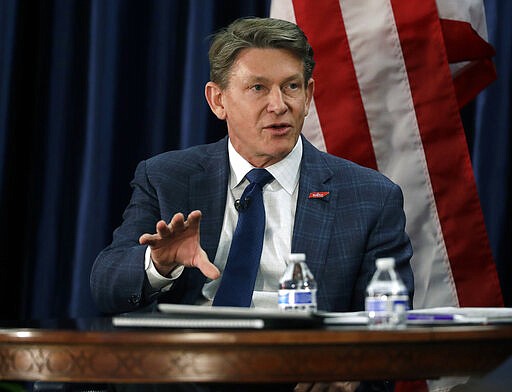 FILE - In this Jan. 29, 2018 file photo, Randy Boyd, former state economic and community development commissioner, participates in a gubernatorial candidate forum in Nashville, Tenn. The University of Tennessee Board of Trustees on Friday, March, 27, 2020 voted unanimously to appoint Interim President Randy Boyd to a five-year term as president. (AP Photo/Mark Humphrey, File)