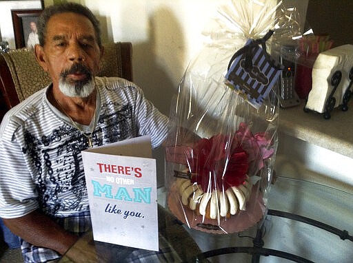 This Oct. 4, 2016 photo provided by Willa Robinson shows her husband, Vernon Robinson. Robinson, a resident of the Alameda Care Center in Burbank, died Thursday, March 26, 2020, in the hospital after his wife, Willa, said he had tested positive for COVID-19. The 81-year-old had Alzheimer's disease and underlying heart and lung conditions. (Willa Robinson via AP)