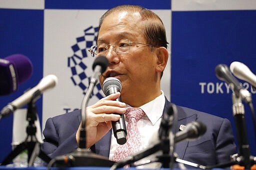 Tokyo 2020 Organizing Committee CEO Toshiro Muto speaks during a news conference after a Tokyo 2020 Executive Board Meeting in Tokyo Monday, March 30, 2020. Tokyo Olympic President Yoshiro Mori said Monday he expects to talk with IOC President Thomas Bach this week about potential dates and other details for the rescheduled games next year. Both Mori and Muto said the the cost of rescheduling will be &#147;massive&#148; - local reports suggest several billion dollars - with most of the expenses borne by Japanese taxpayers. (Issei Kato/Pool Photo via AP)