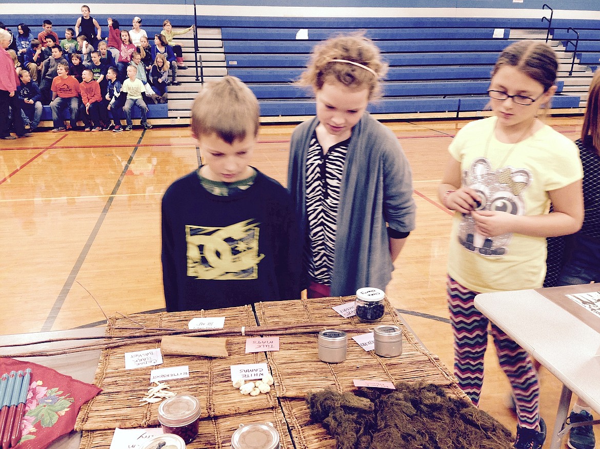 &#151;Photo courtesy IDAHO MYTHWEAVER
Priest River Elementary students partcipate in December&#146;s activities with the Kalispel Tribe. A second visit by the tribe is taking place today.