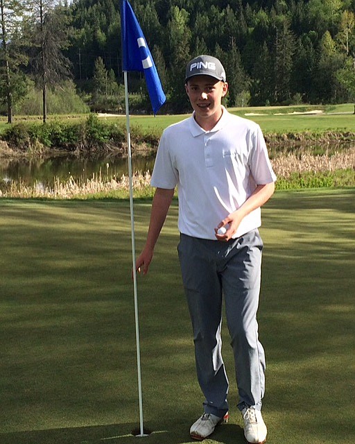 &#151;Courtesy photo
Sandpoint Middle School 8th grader Will Reeves accomplished what select few golfers ever do earlier this week at the Idaho Club. Playing with Jacob Humrich, a member of the SHS golf team, Reeves used a clean wedge to ace hole No. 2, a 120 yard Par 3. Reeves, an accomplished youth golfer, carded a sizzling 67 after adding another birdie and 16 pars to his ace. The Idaho Club is letting the Sandpoint High School golf team practice on the course for the first time this season, and will also play host to the Sandpoint Invitational on Tuesday, May 3, when eight North Idaho Schools will get a taste of the tough Nicklaus track.