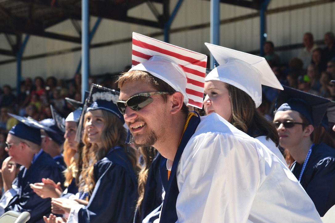 Photo by: SARAH JENKINS
 Valedictorian Tanner Liermann and Senior Class President Lauren Wages