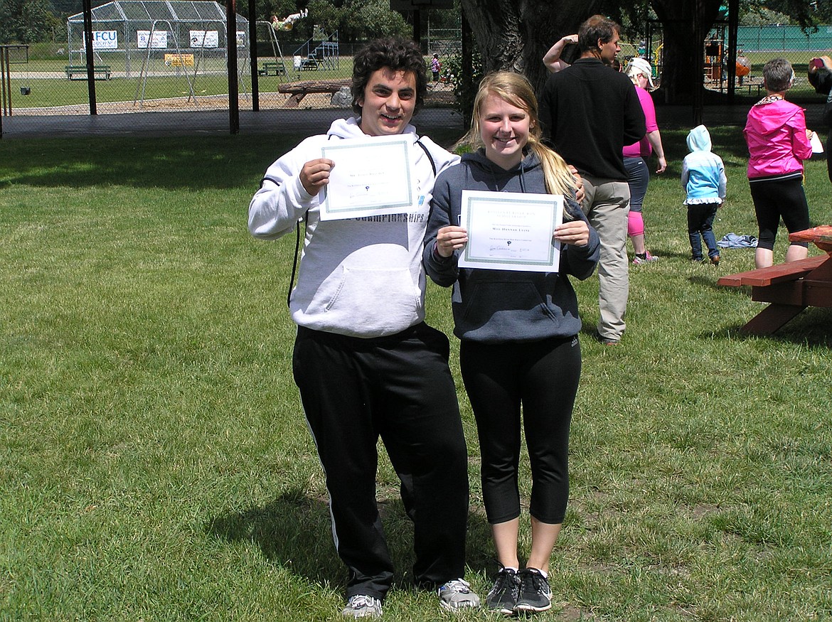 Courtesy photo
Scholarship recipients: Louis Balcaen and Hannah Lysne.