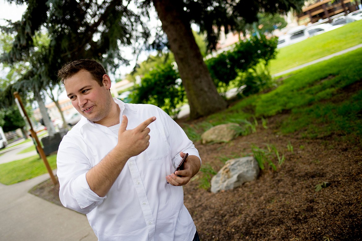 JAKE PARRISH/Press

Ben East of Coeur d&#146;Alene talks about the nostalgia he feels while playing Pokemon Go. &#147;I used to play Pokemon as a kid,&#148; he says. &#147;It&#146;s bringing me back to that time.&#148;