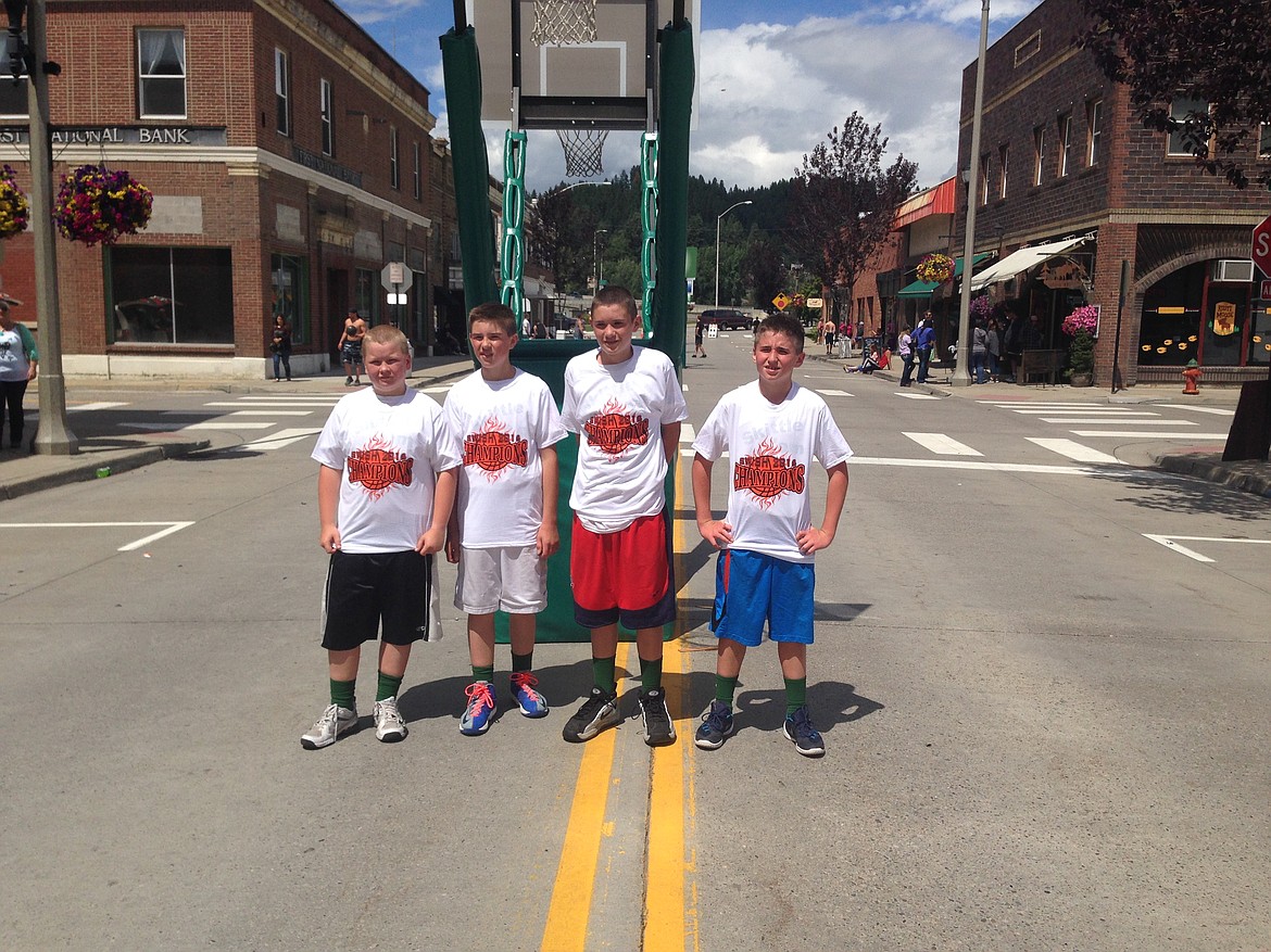 &#151;Courtesy photo
Bracket winners &#147;3BE Skittles&#148; pose for a photo. Pictured are Ethan Hubbard, Brady Hinthorn, Braeden Blackmore, and Bo Bateman. The team won the division for males between the ages of 11-12.