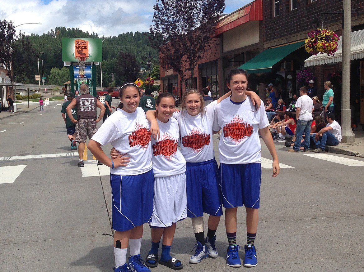 &#151;Courtesy photo
Bracket winners &#147;No Name Just Game.&#148; Pictured are Kelsey English, Grace Villelli, Dina Cook, and Baylee Blackmore. They won the female 13-14 division.