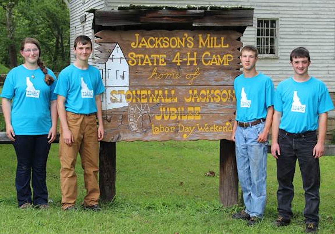 &#151;Courtesy photo
Idaho team members to the National 4-H Forestry Invitational, held July 30-Aug. 4, pose for a group picture. Pictured, from left, are Lilly Falconer, Daniel Spencer, Nolon Largen, and Joseph Spencer.