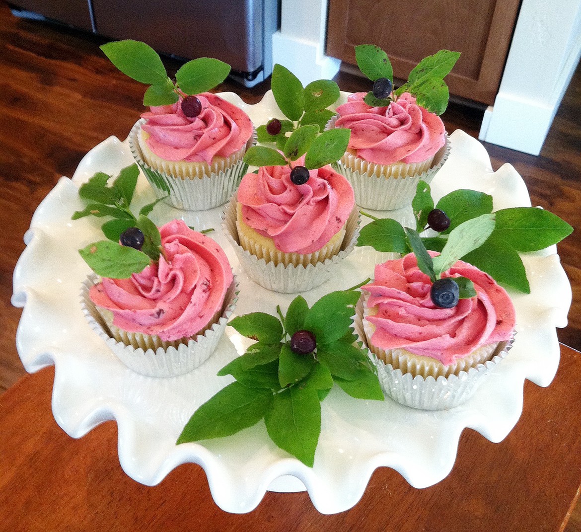 Amy Reiger entered these lemon cupcakes with huckleberry buttercream frosting in the 2014 Huckleberry Days Bake-Off Contest.