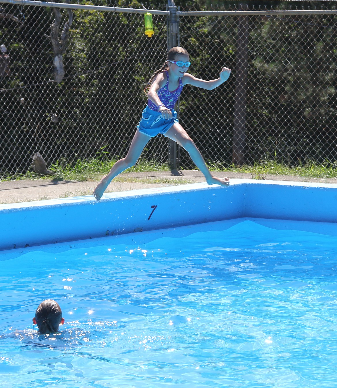 &#151;  Photo by LYNNE HALEY

Olivia Love prepares to make a big splash.