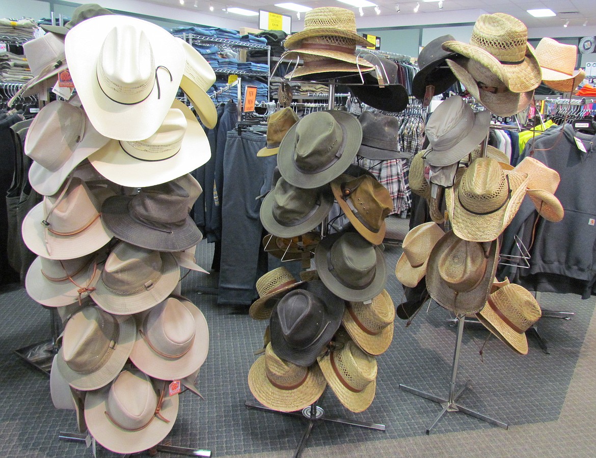 -- Photo by LYNNE HALEY

Larson&#146;s carries hats for ranchers, hikers, cowboys and gardeners.