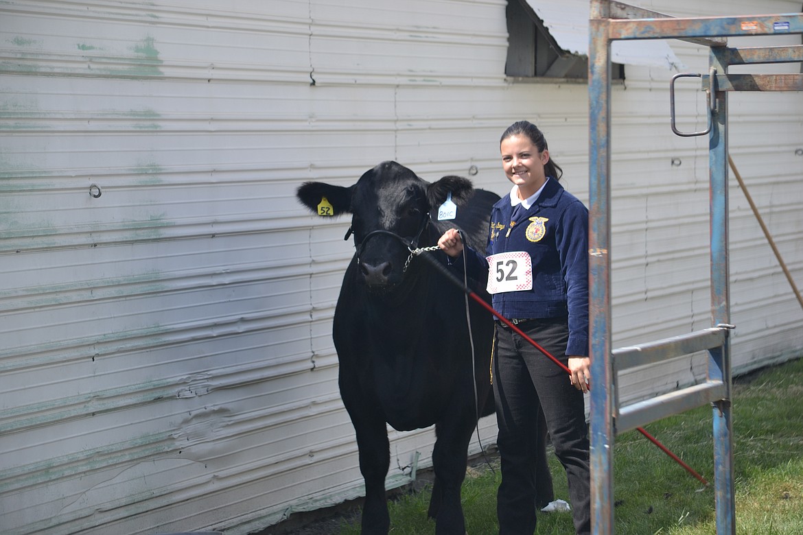 Photo by SARAH JENKINS

Brittany Spangler with her steer.