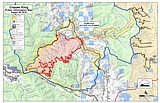 Lakeside fire in mop-up mode; Copper King smokes up lower end of valley