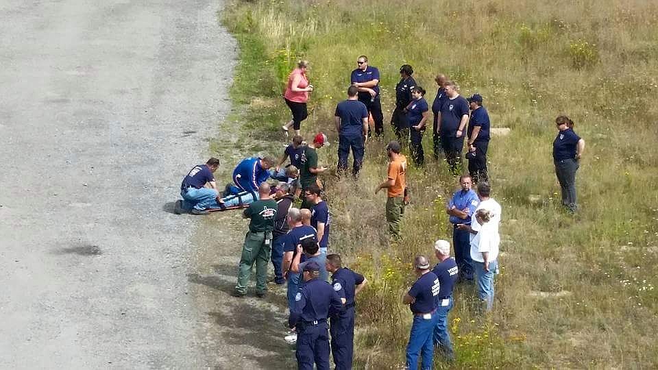 -- Courtsey photo








Training with Life Flight included how to shut off the helicopter during a crash landing.