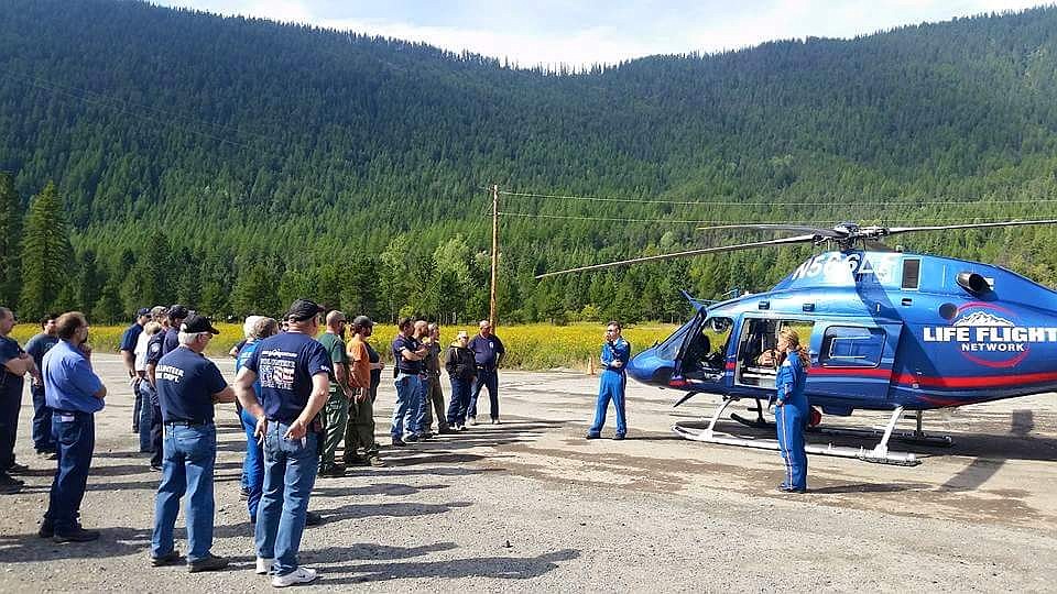 -- Courtesy photo
Training with Life Flight included how to shut off the helicopter during a crash landing.