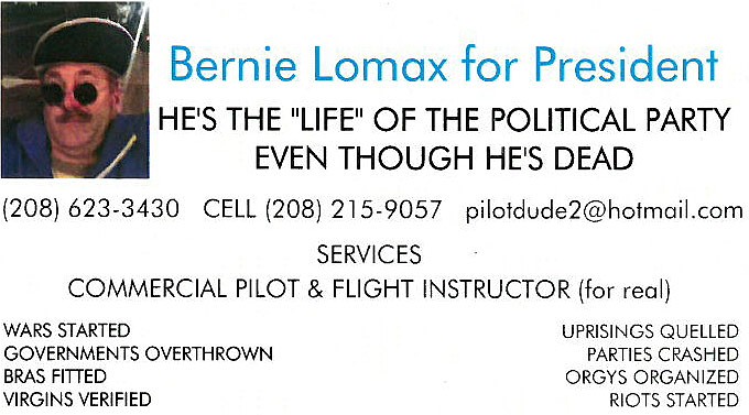 Bernie's card