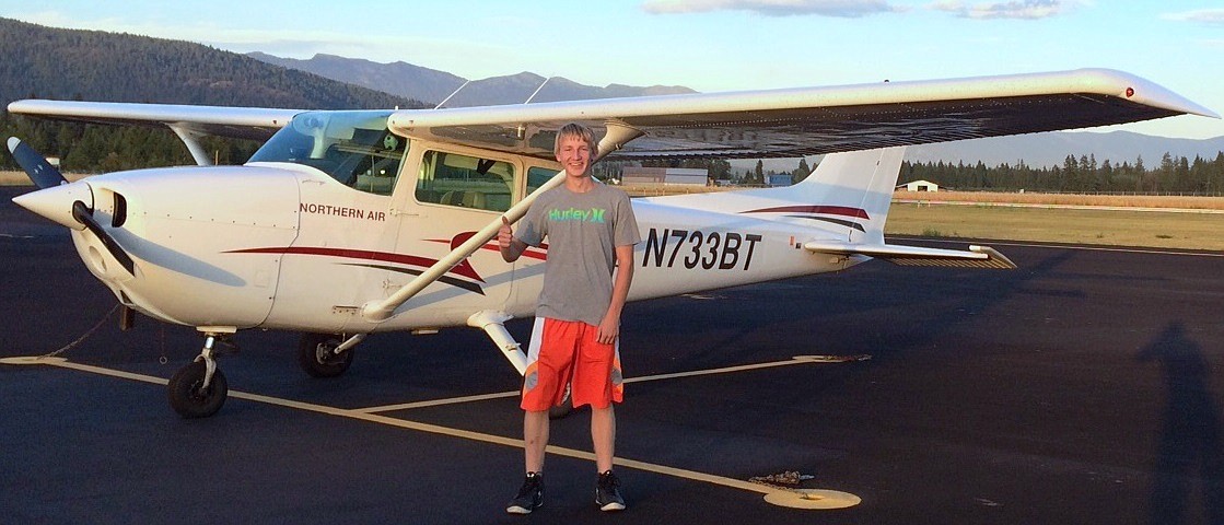 -- Photo courtesy

Cale Bandelin earned his private pilot&#146;s license at Boundary County Airport this summer.